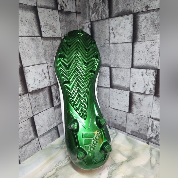 Adidas Adizero Primeknit White Green  Football Cleats Size 12.5 - Picture 10 of 10